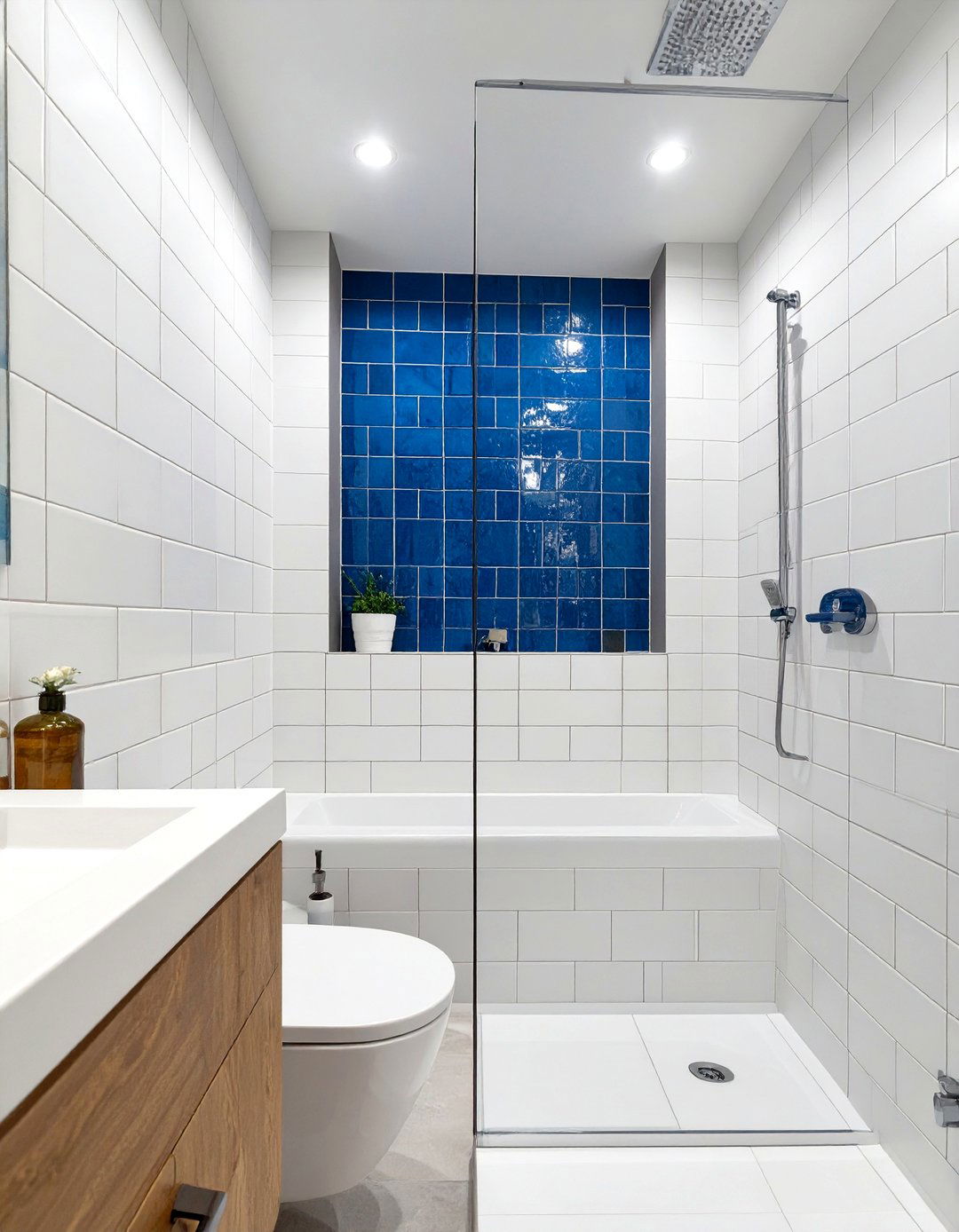 White Picket Fence Tiles - 30 white bathroom tile ideas