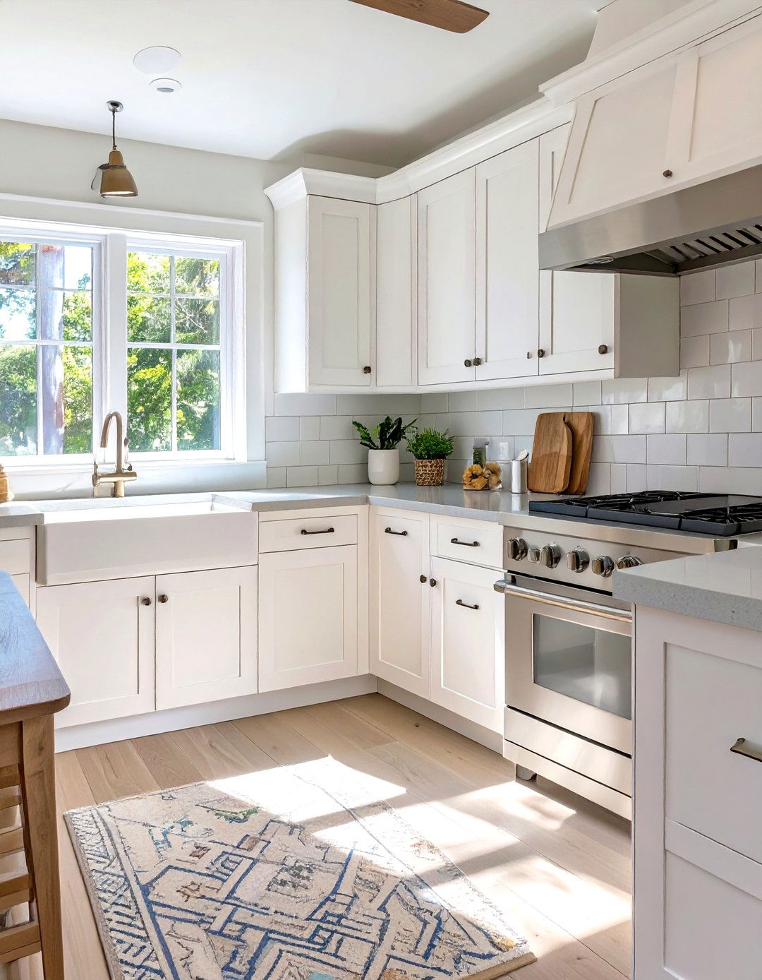 White Shaker Cabinets for a Small Coastal Kitchen - 30 small coastal kitchen ideas