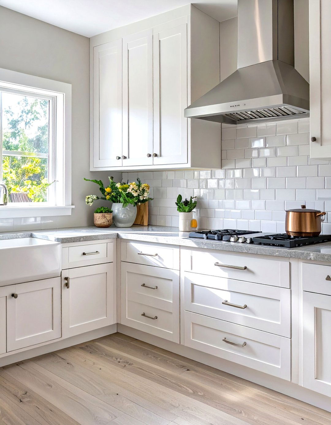 White Shaker Style Cabinets - 30 timeless kitchen design ideas