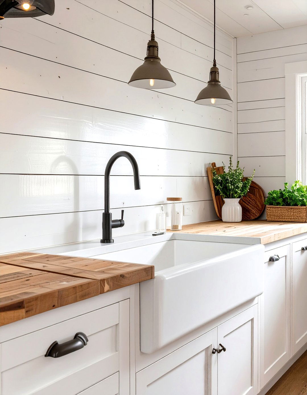 White Shiplap Backsplash - 30 white backsplash ideas