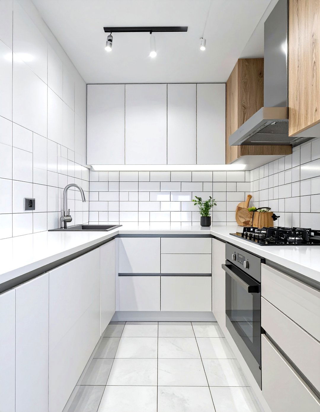 White Square Tile Backsplash - 30 white kitchen backsplash ideas