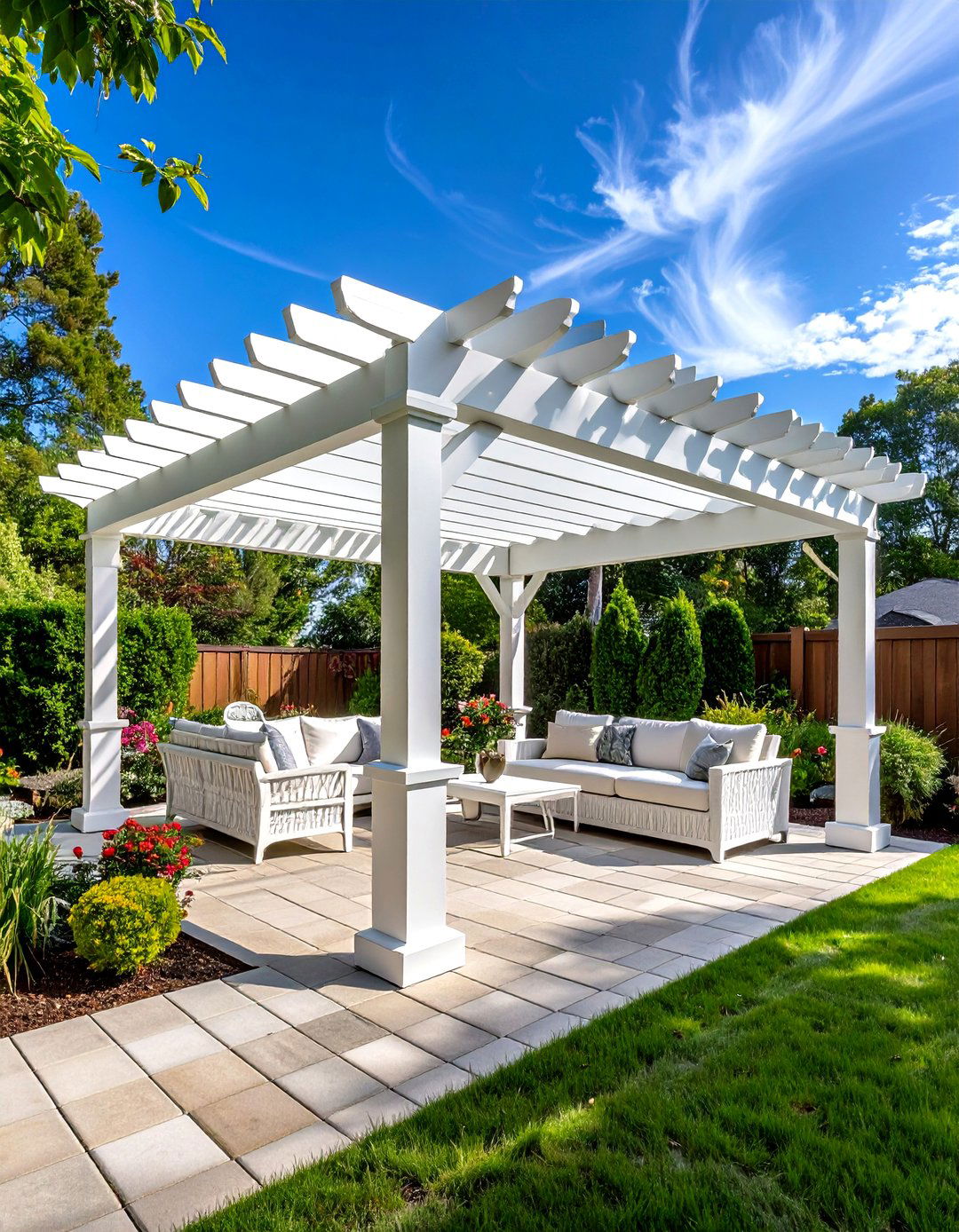 White Vinyl Patio Pergola - 30 pergola ideas for patio