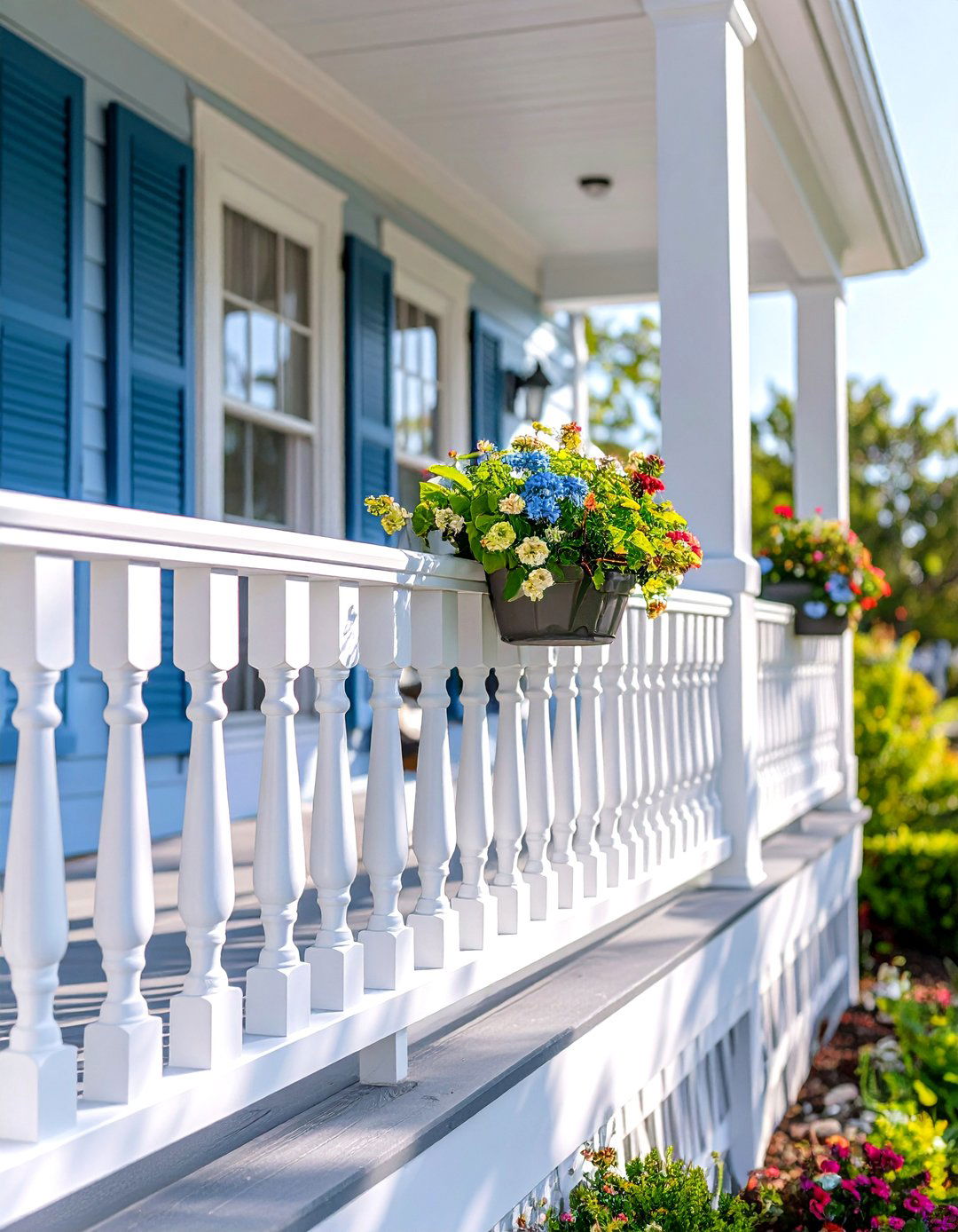 White Vinyl Porch Railing System - 30 porch railing ideas pictures