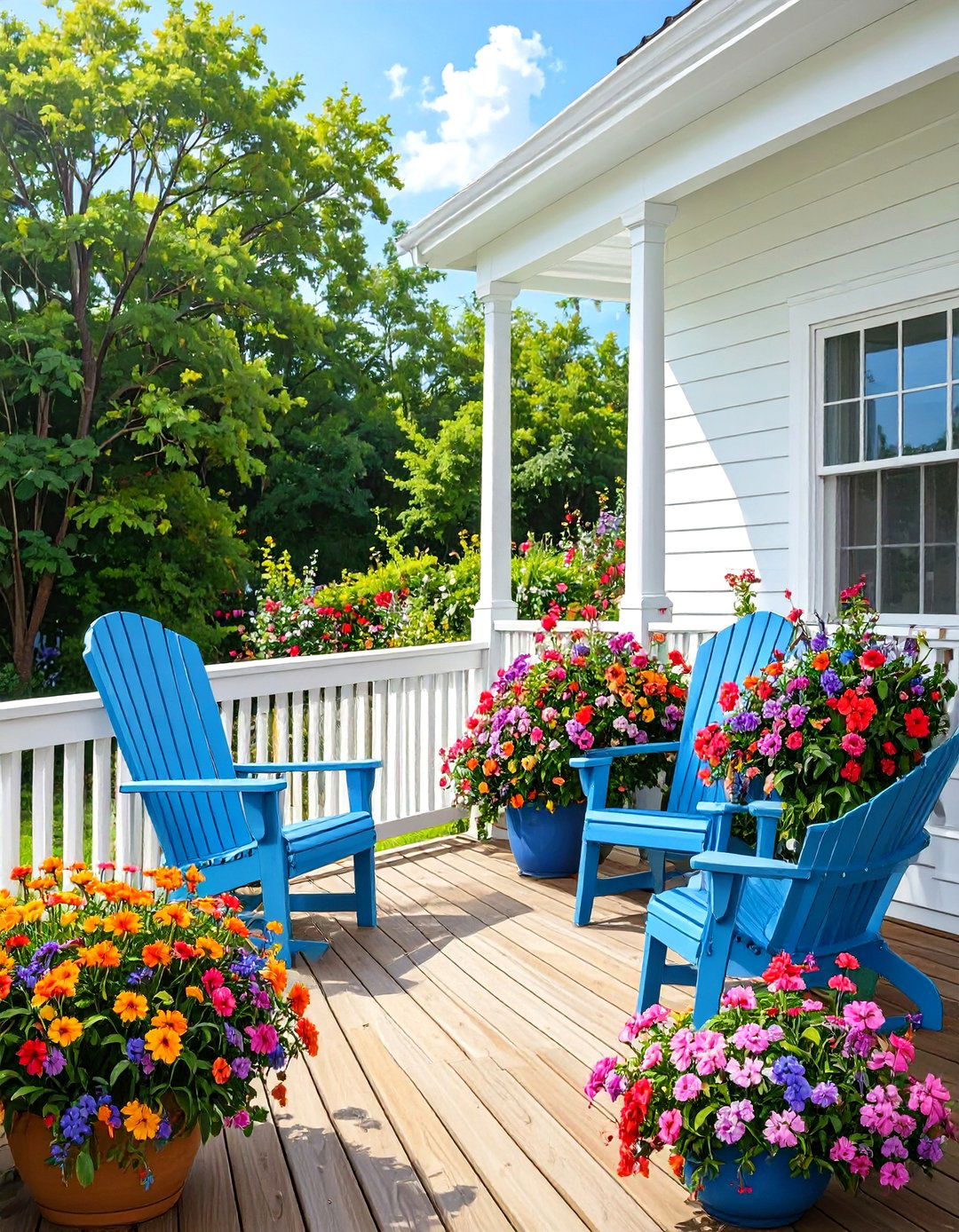 White Vinyl for a Clean Look - 30 modern horizontal deck railing ideas