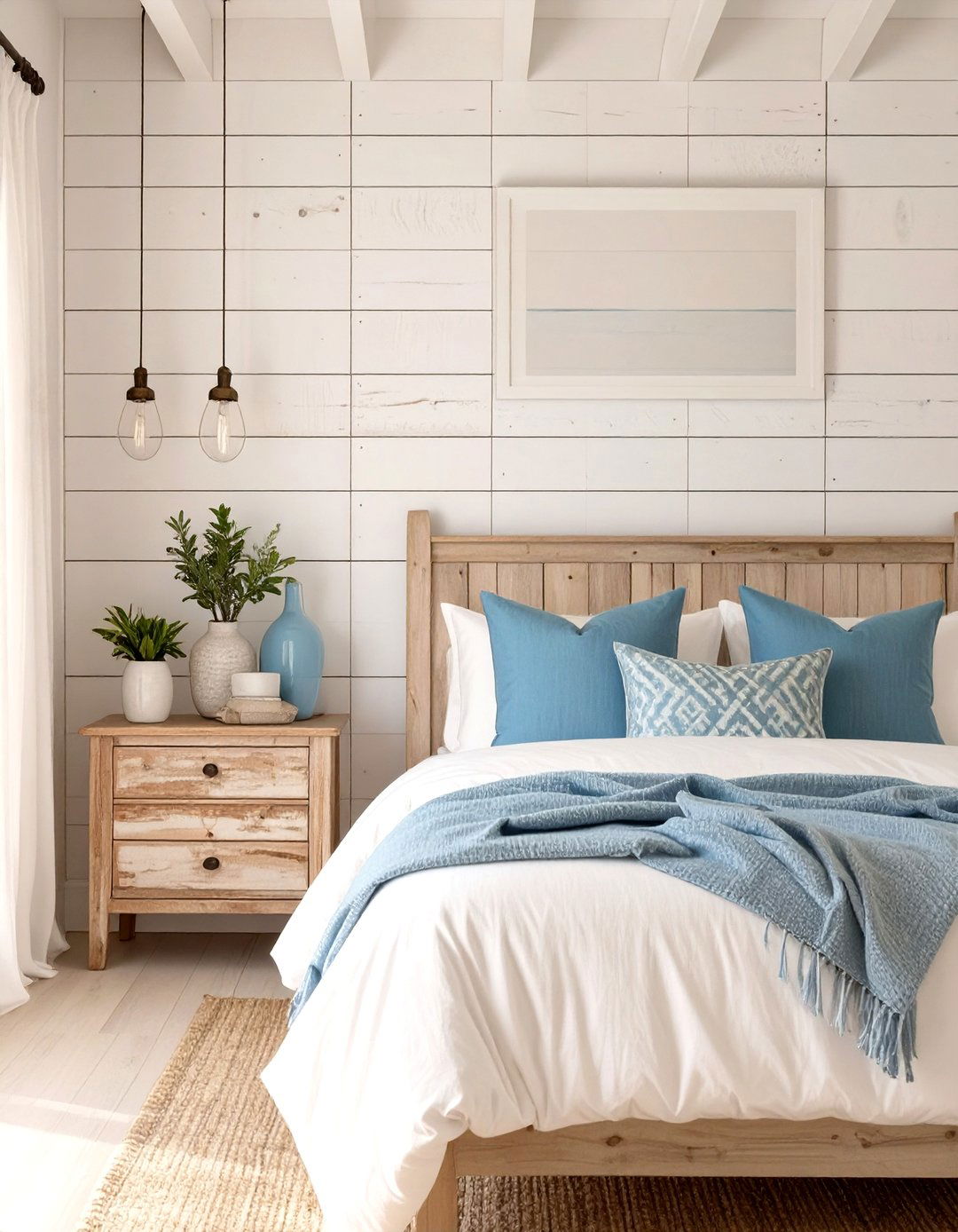 White Washed Wood Accent Wall - 30 wood accent wall ideas