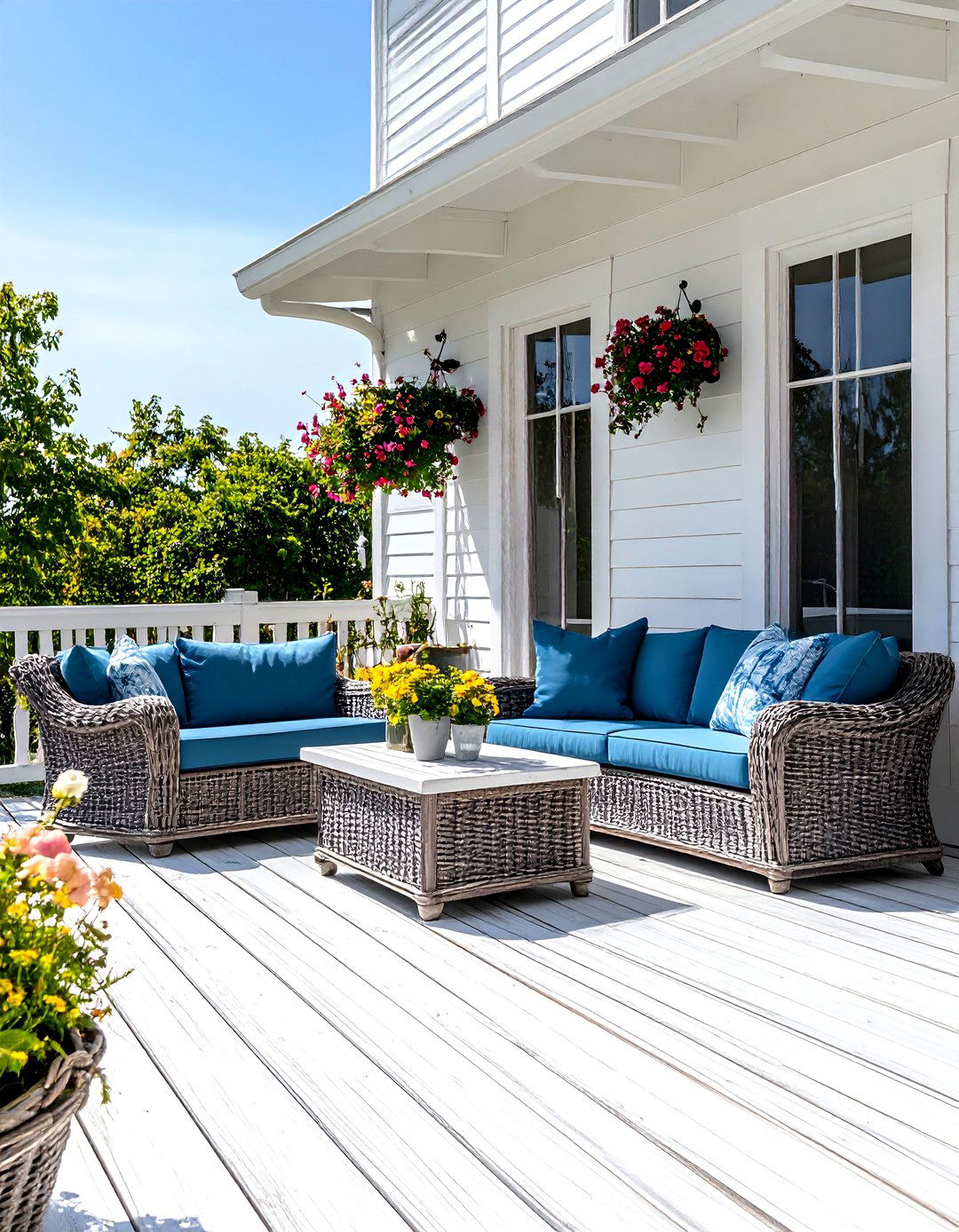 Whitewashed Patio Deck - 30 patio deck ideas