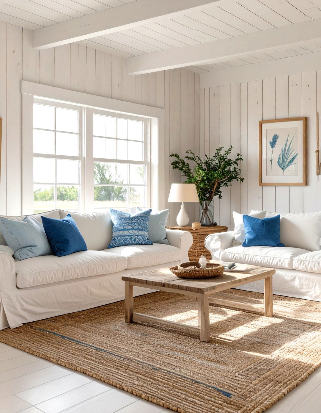 Whitewashed Walls Living Room - 30 country living room ideas