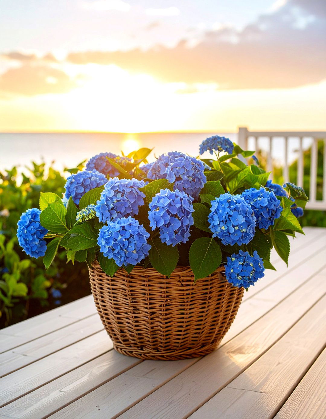 Wicker Basket Patio Planter - 30 patio planter ideas