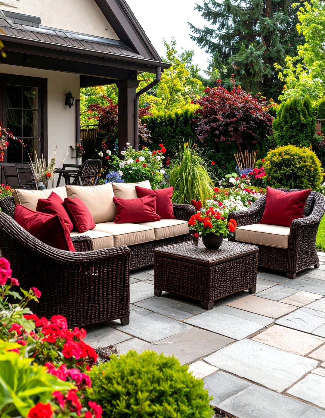 Wicker Conversation Set Outdoor Seating - 30 outdoor seating ideas