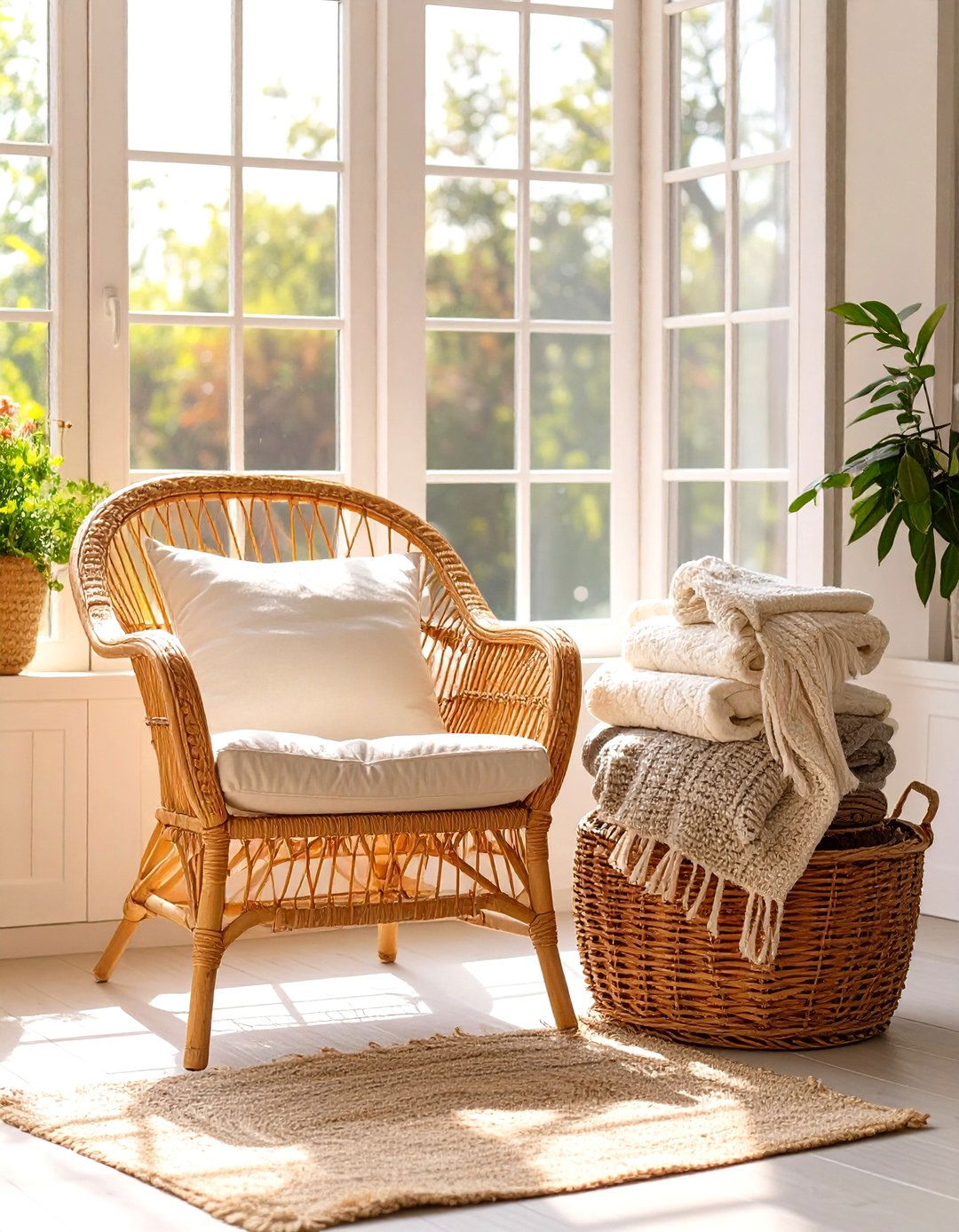 Wicker and Rattan Accents - 30 what is country interior design ideas
