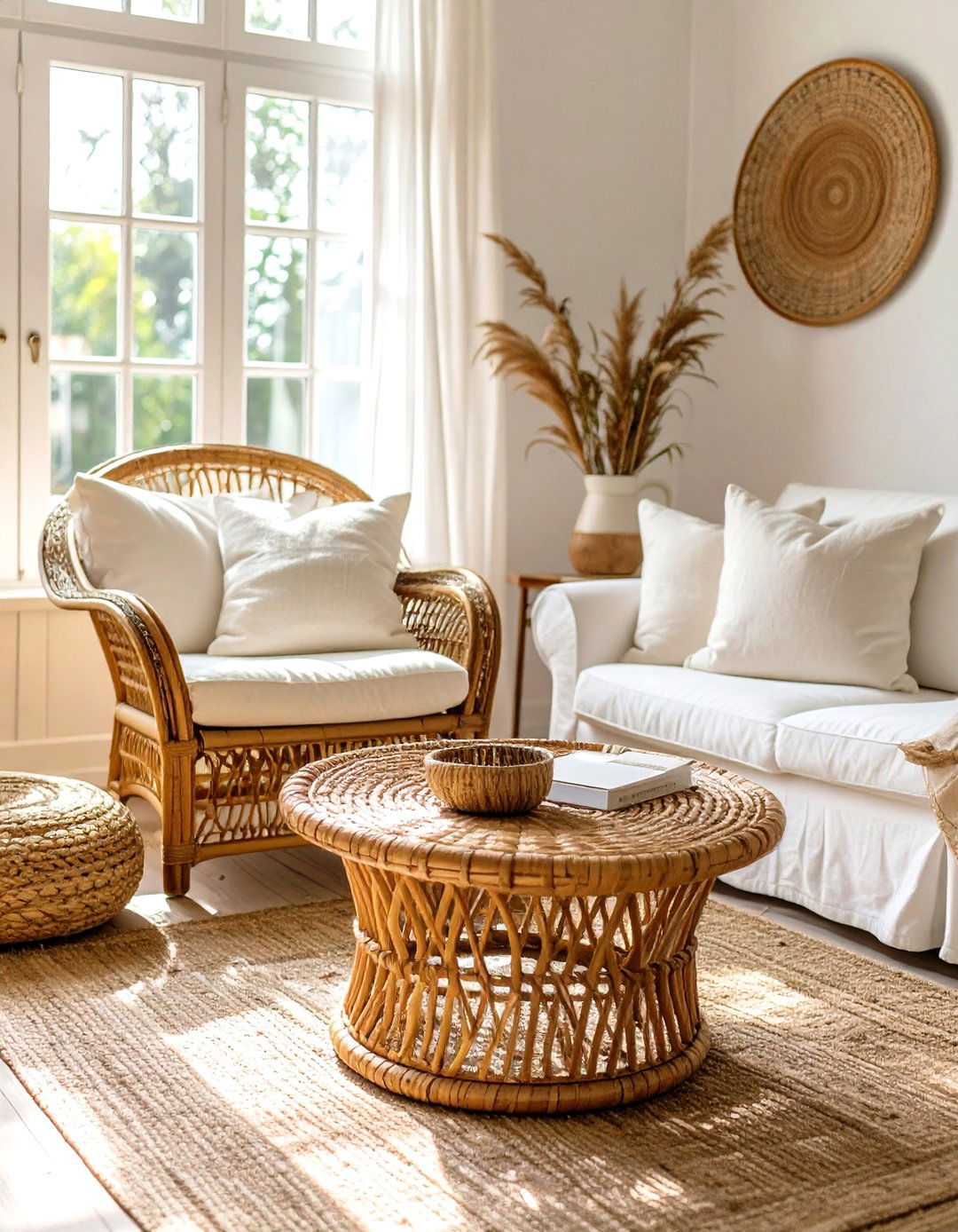 Wicker and Rattan Furniture - 30 country living room ideas