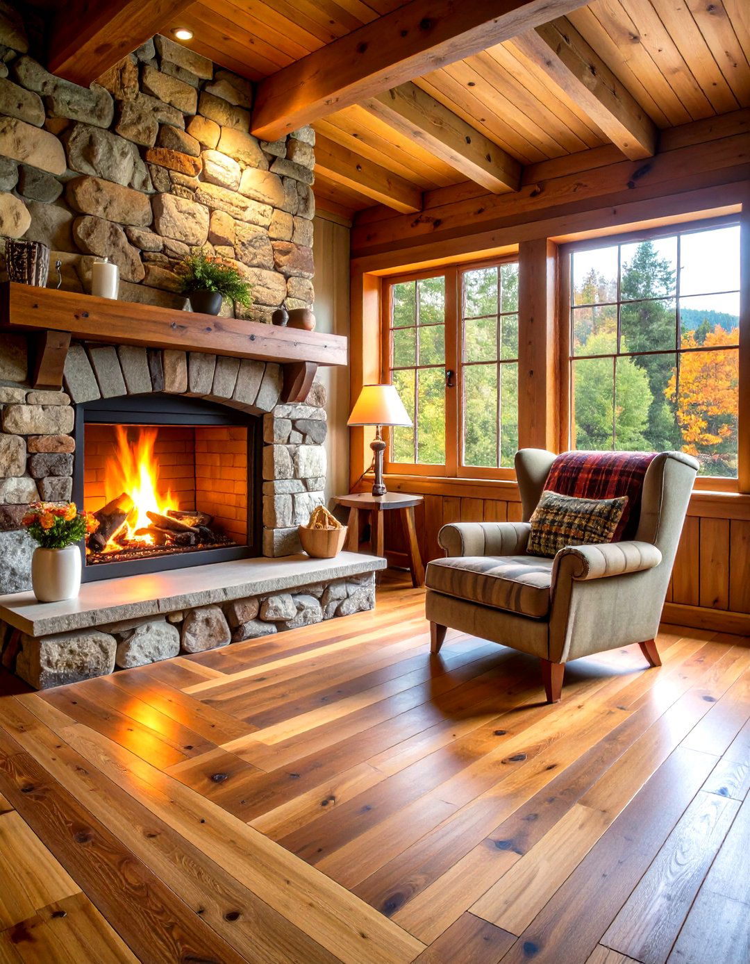 Wide Plank Pine Flooring - 30 living room floor ideas