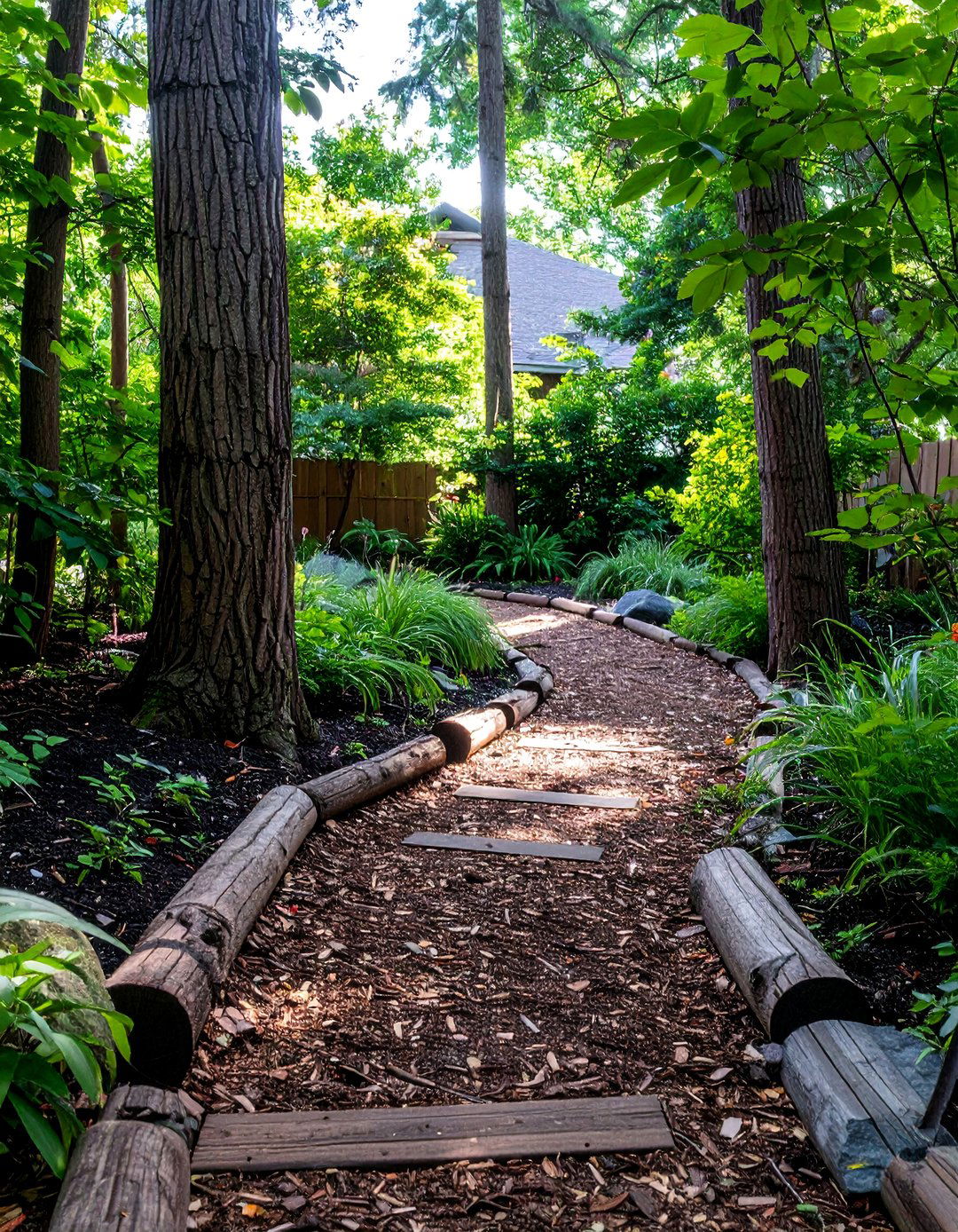 Winding Mulch Trail - 30 backyard walkway ideas