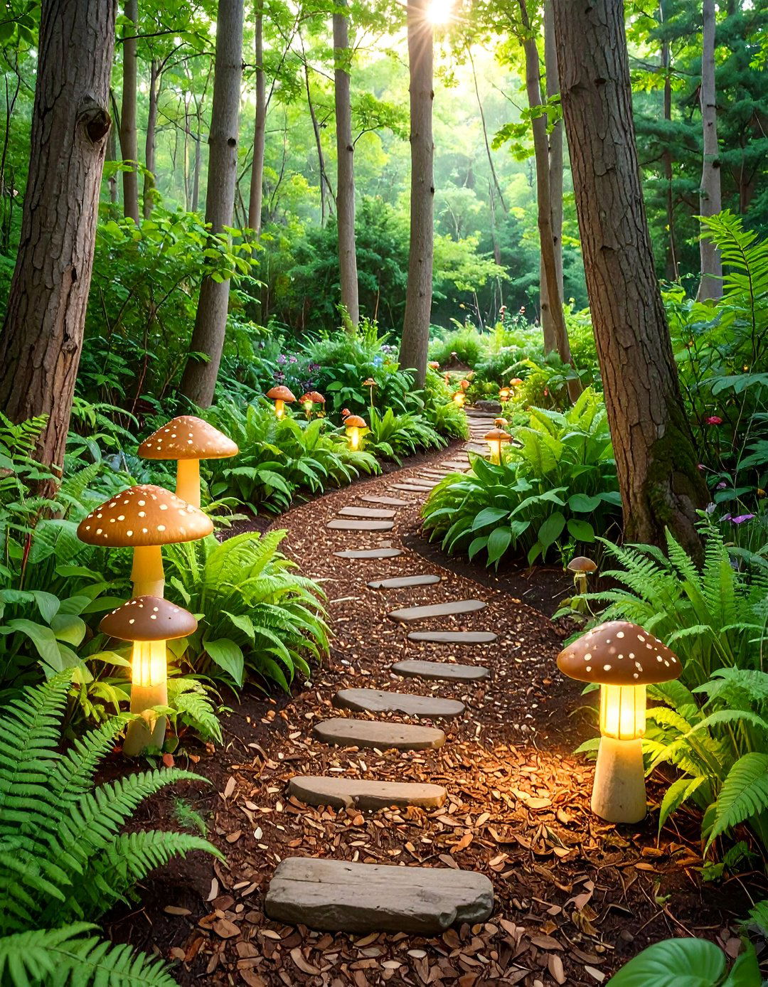 Winding Mulch Trail - 30 backyard pathway ideas