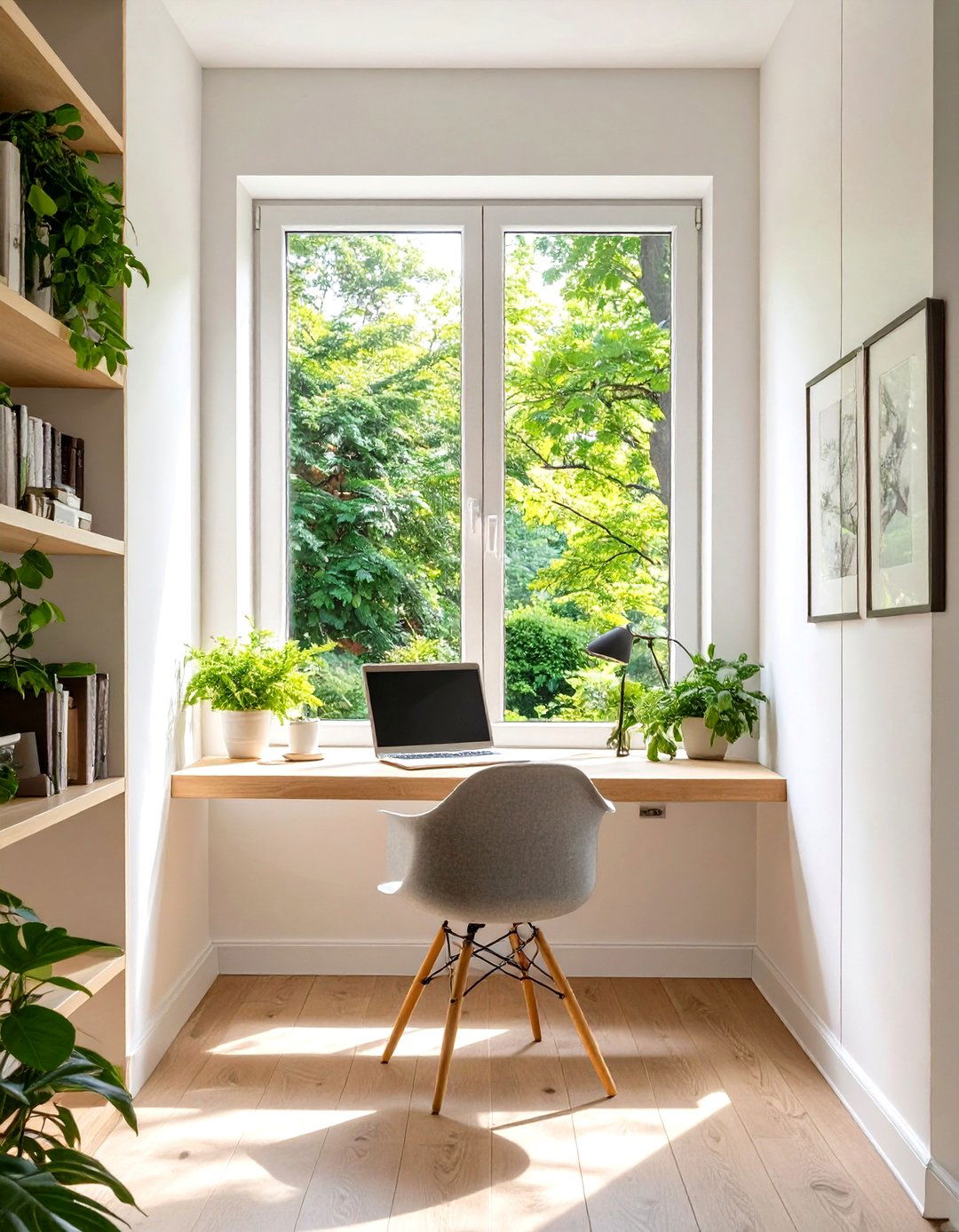 Window Facing Nook Small Home Office Design - 30 small home office design ideas