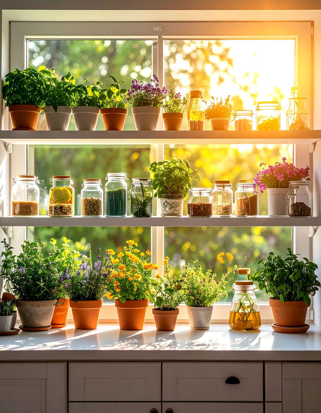 Window Framing Kitchen Shelves - 30 kitchen shelves ideas