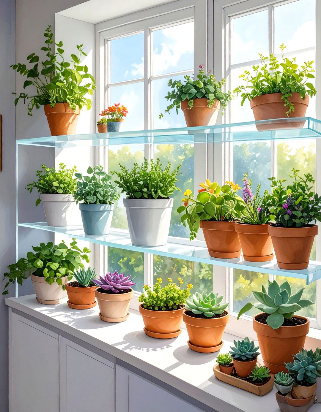 Window Mounted Shelving for Plants - 30 small home design ideas