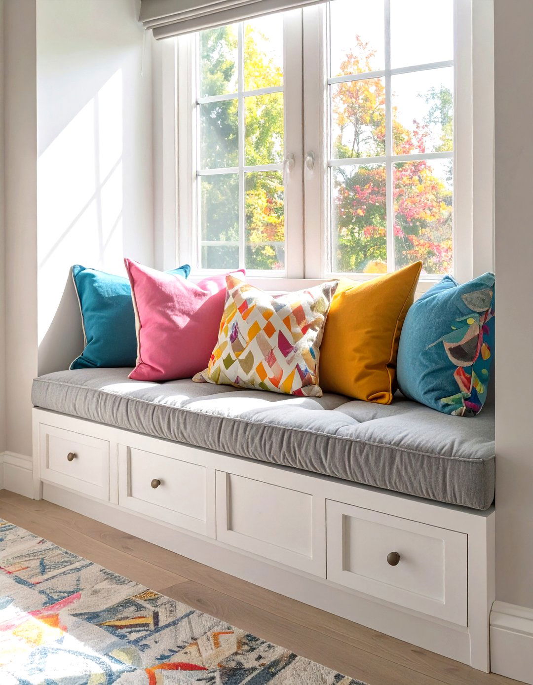 Window Seat with Built In Storage - 30 tween girl room ideas