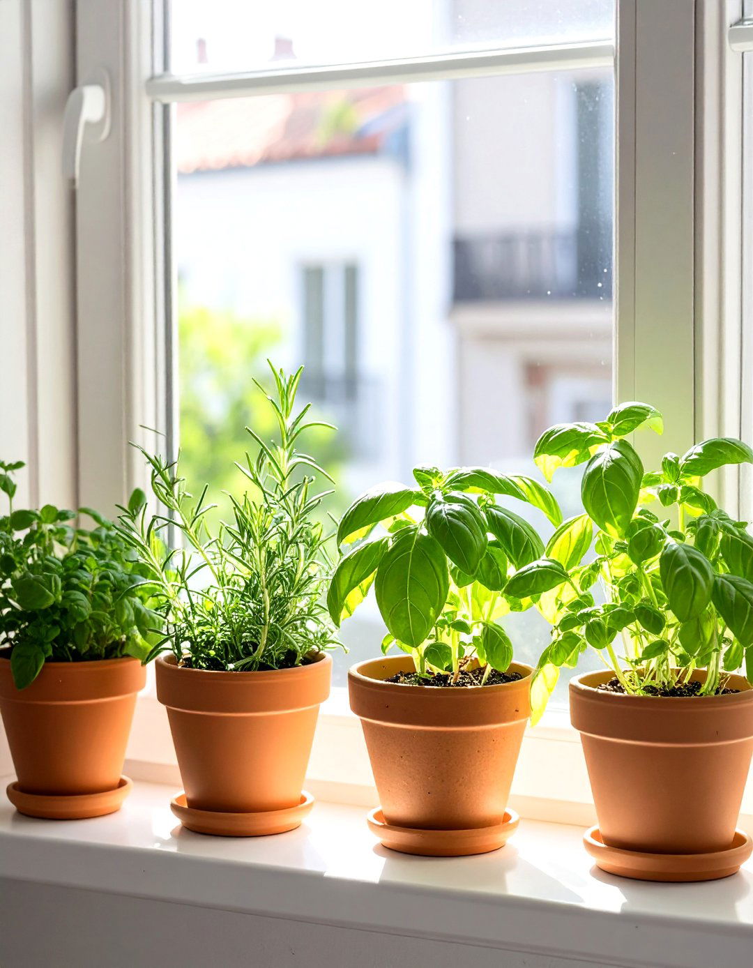 Window Sill Herb Garden - 30 very small kitchen ideas