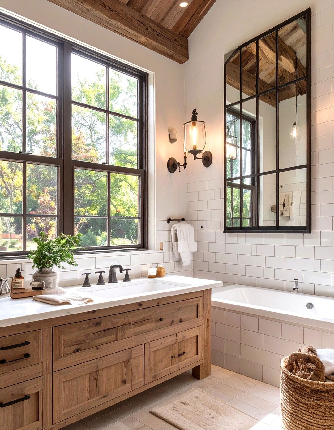 Windowpane Bathroom Mirror - 30 bathroom mirrors ideas