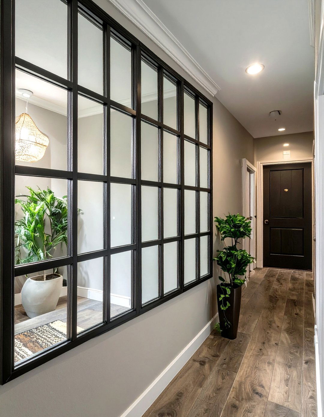 Windowpane Mirror for Illusion - 30 how to use mirrors in interior design ideas