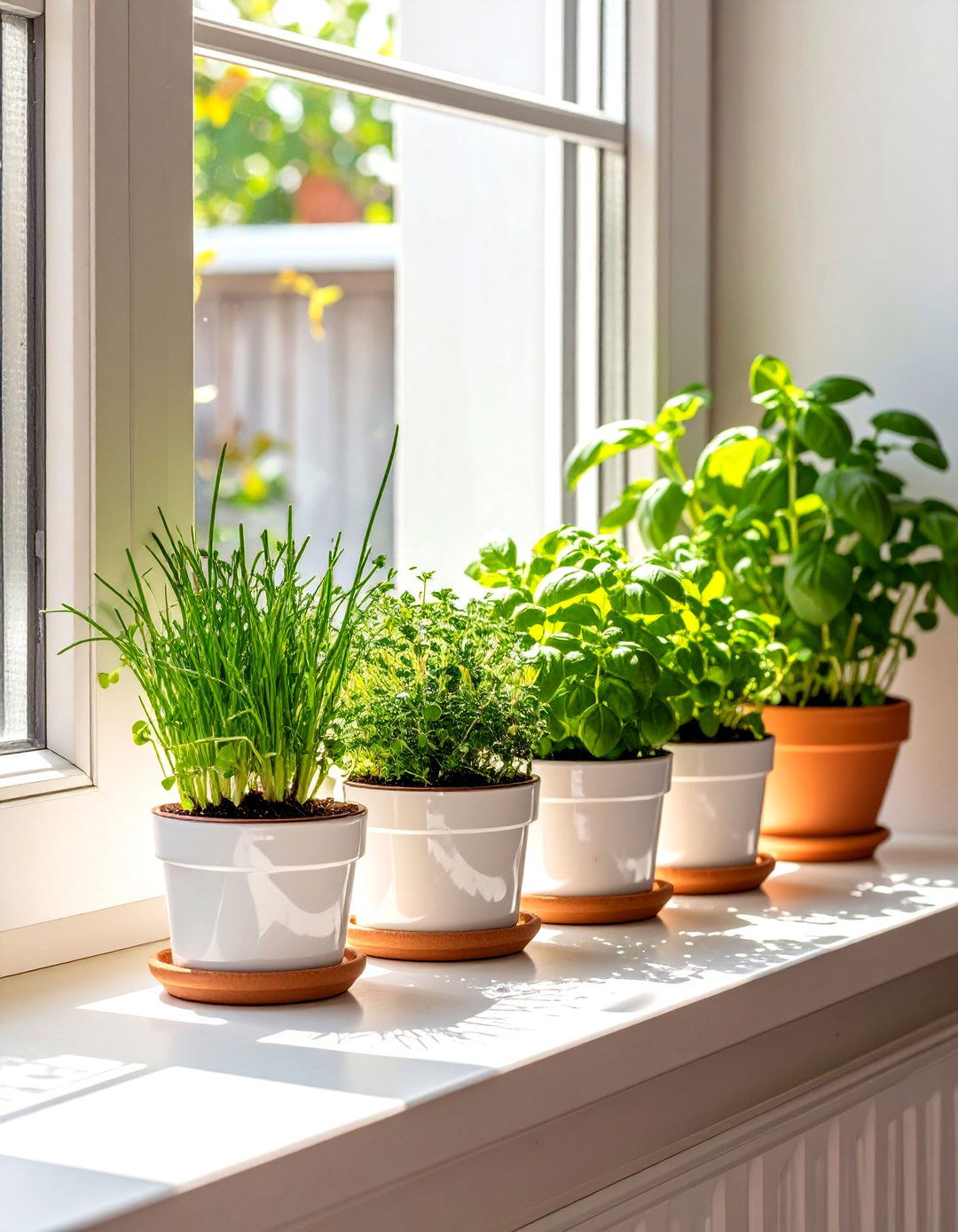Windowsill Veggie Garden for Indoors - 30 veggie garden ideas