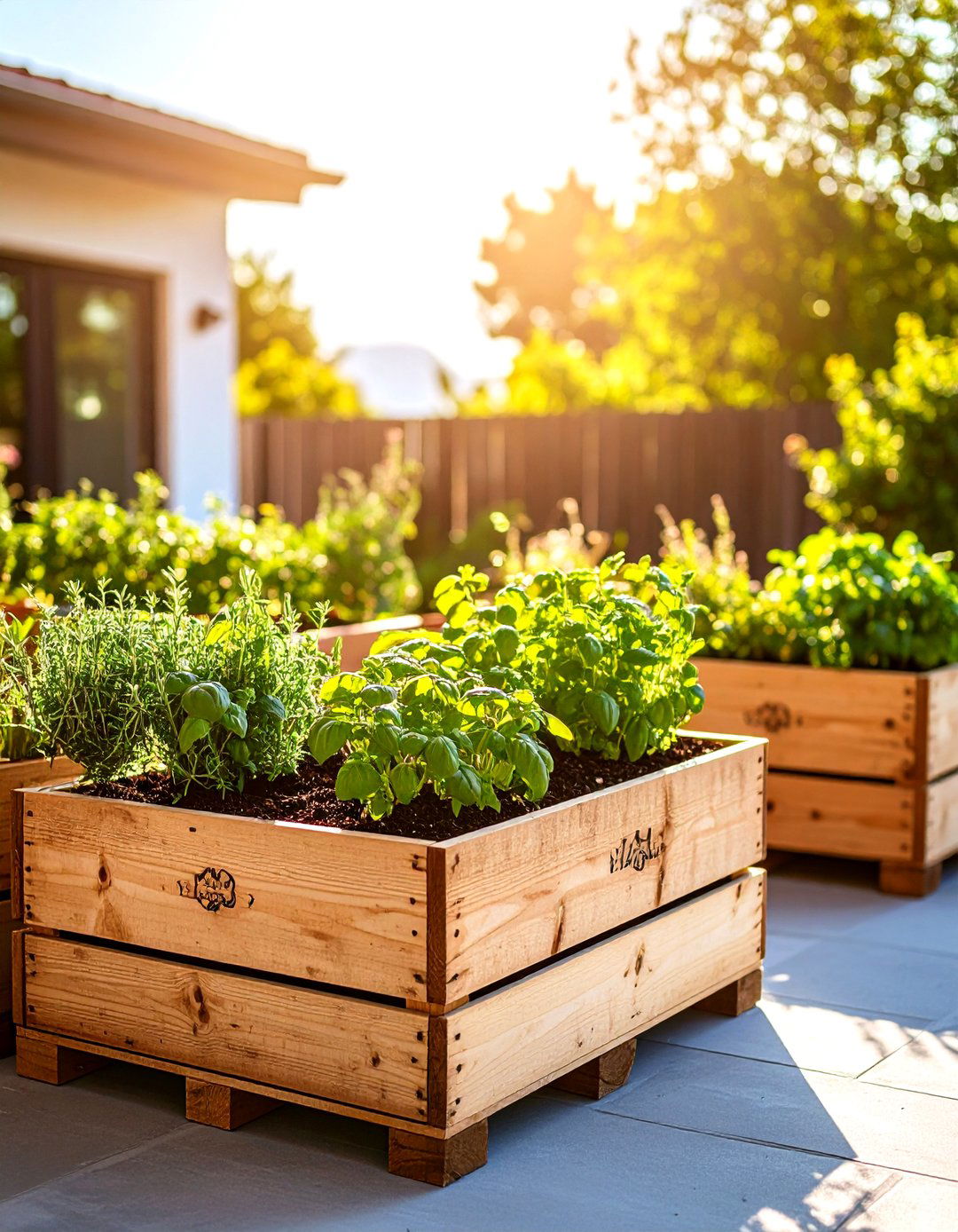 Wine Crate Herb Garden - 30 inexpensive raised garden bed ideas