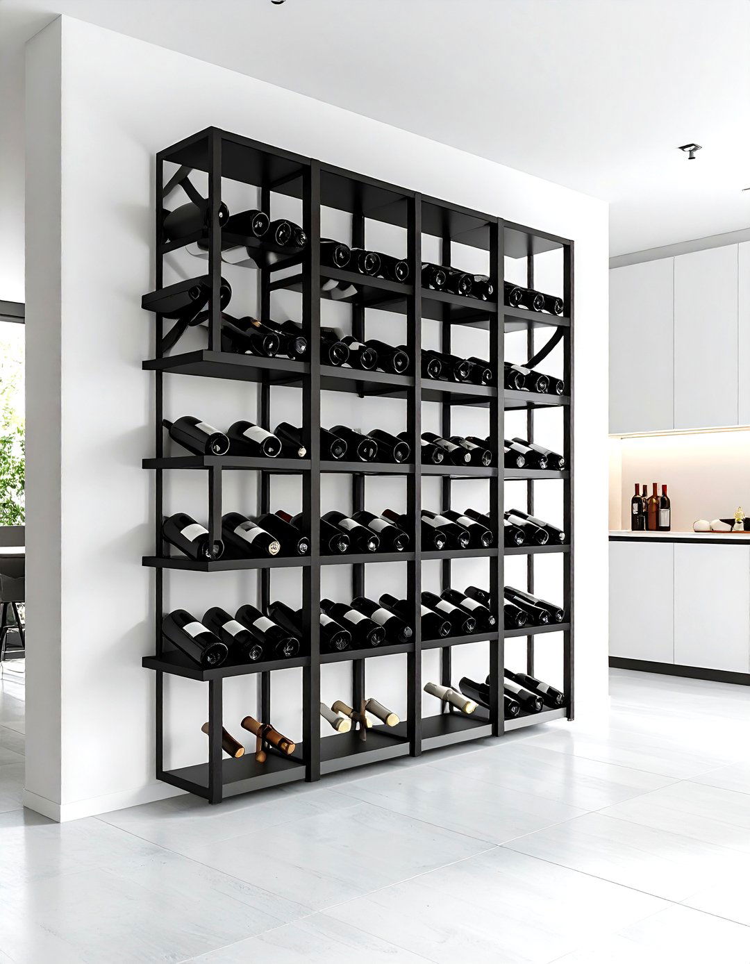 Wine Rack Kitchen Display - 30 kitchen wall art ideas