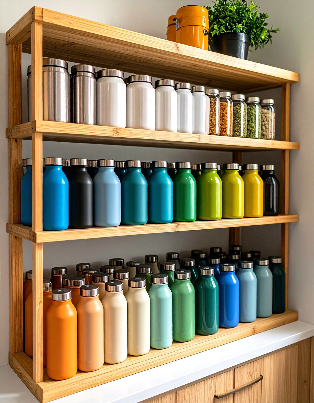 Wine Rack for Bottles - 30 pantry organizer ideas
