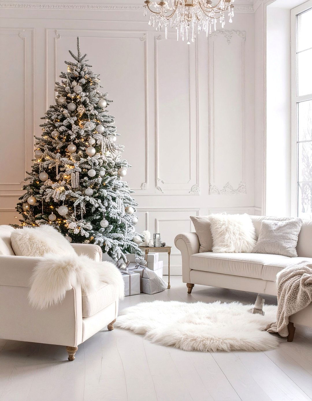 Winter Whites and Silver Sparkle - 30 interior design ideas for holiday decor