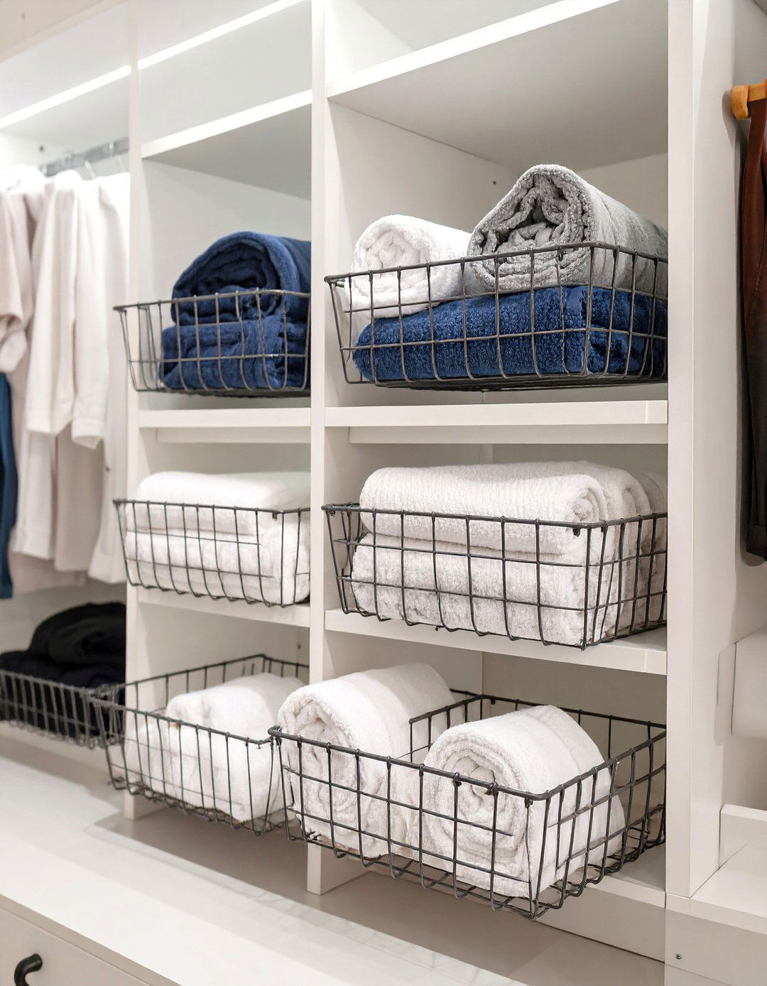 Wire Basket Drawer Shelves - 30 closet shelf ideas