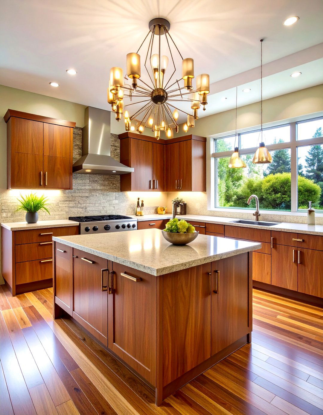 Wire Pulls in a Satin Brass Finish - 30 kitchen cabinet hardware ideas