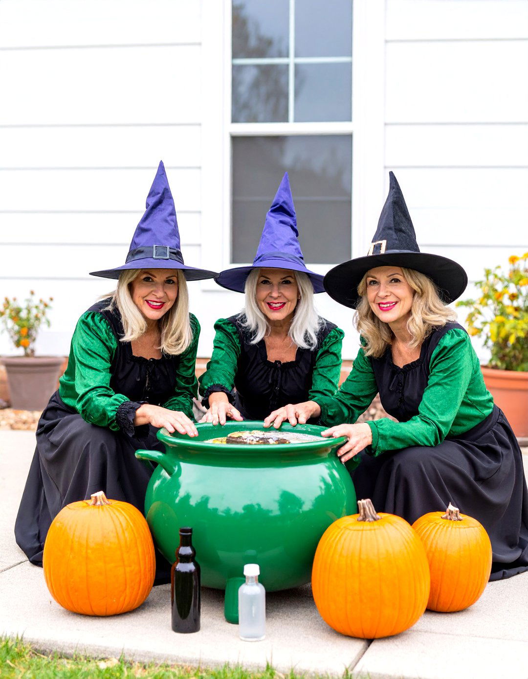 Witch Coven Gathering - 30 halloween decoration ideas outdoor diy