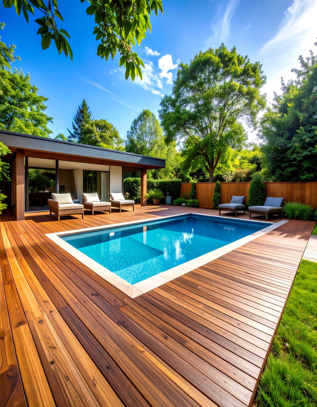 Wood Deck Pool Patio - 30 pool patio ideas