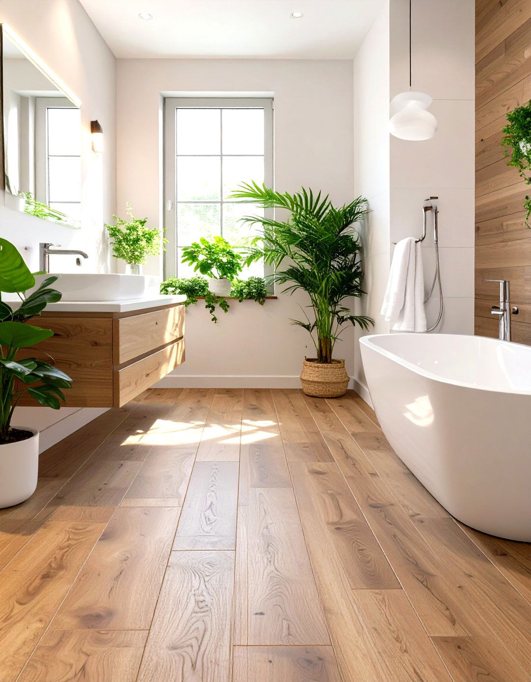 Wood Look Porcelain Floor Tiles - 30 small bathroom floor tile ideas
