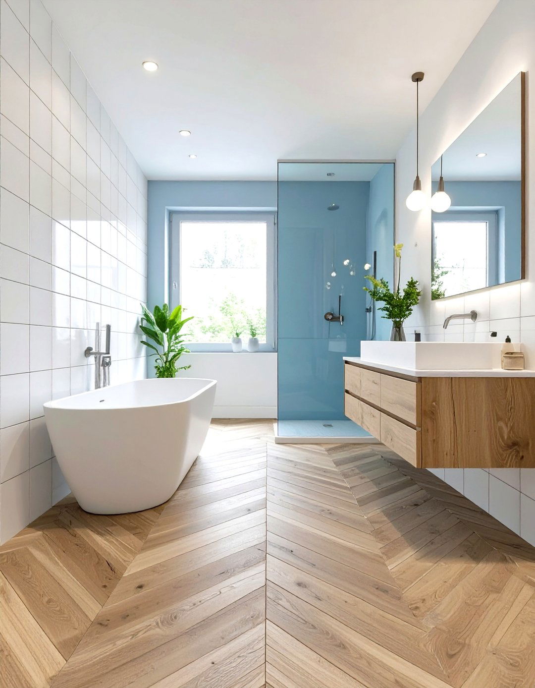Wood Look Porcelain Master Bathroom - 30 master bathroom tile ideas