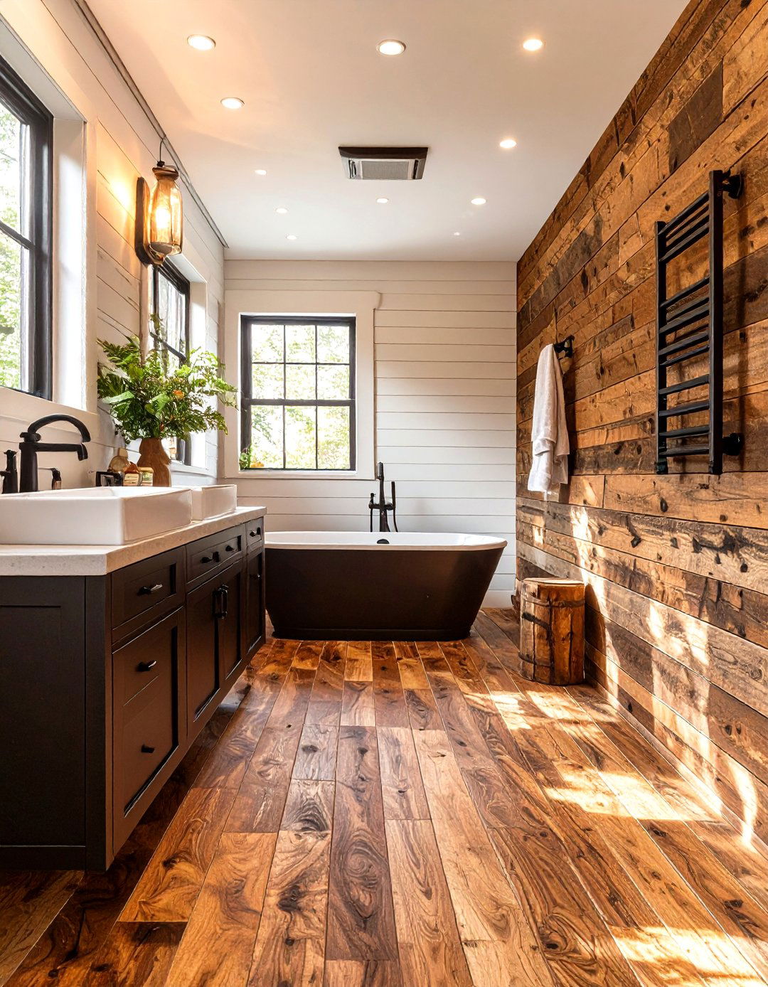 Wood Look Porcelain Tiles - 30 bathroom floor tile ideas 2025