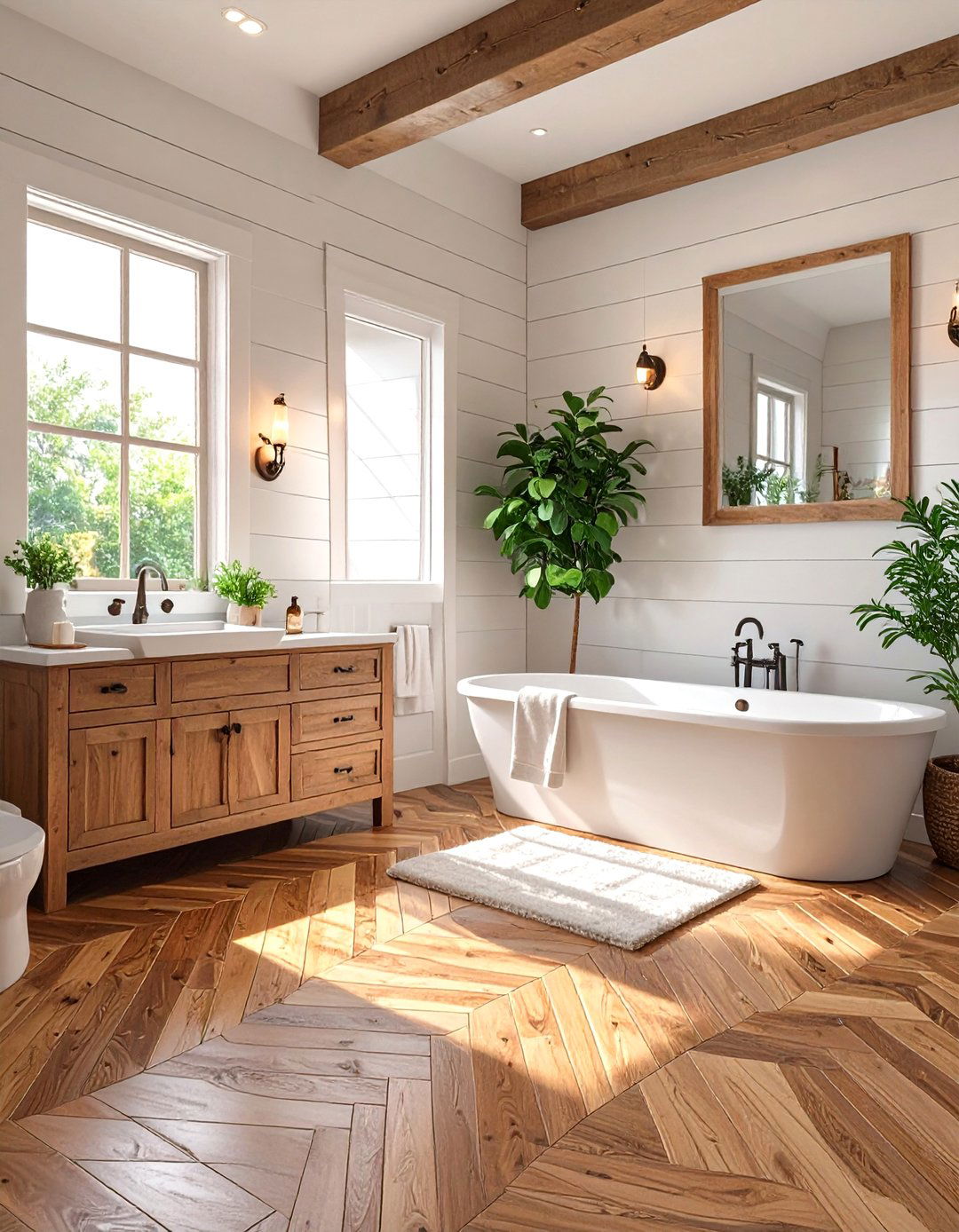Wood Look Tile Bathroom Floors - 30 bathroom floors ideas