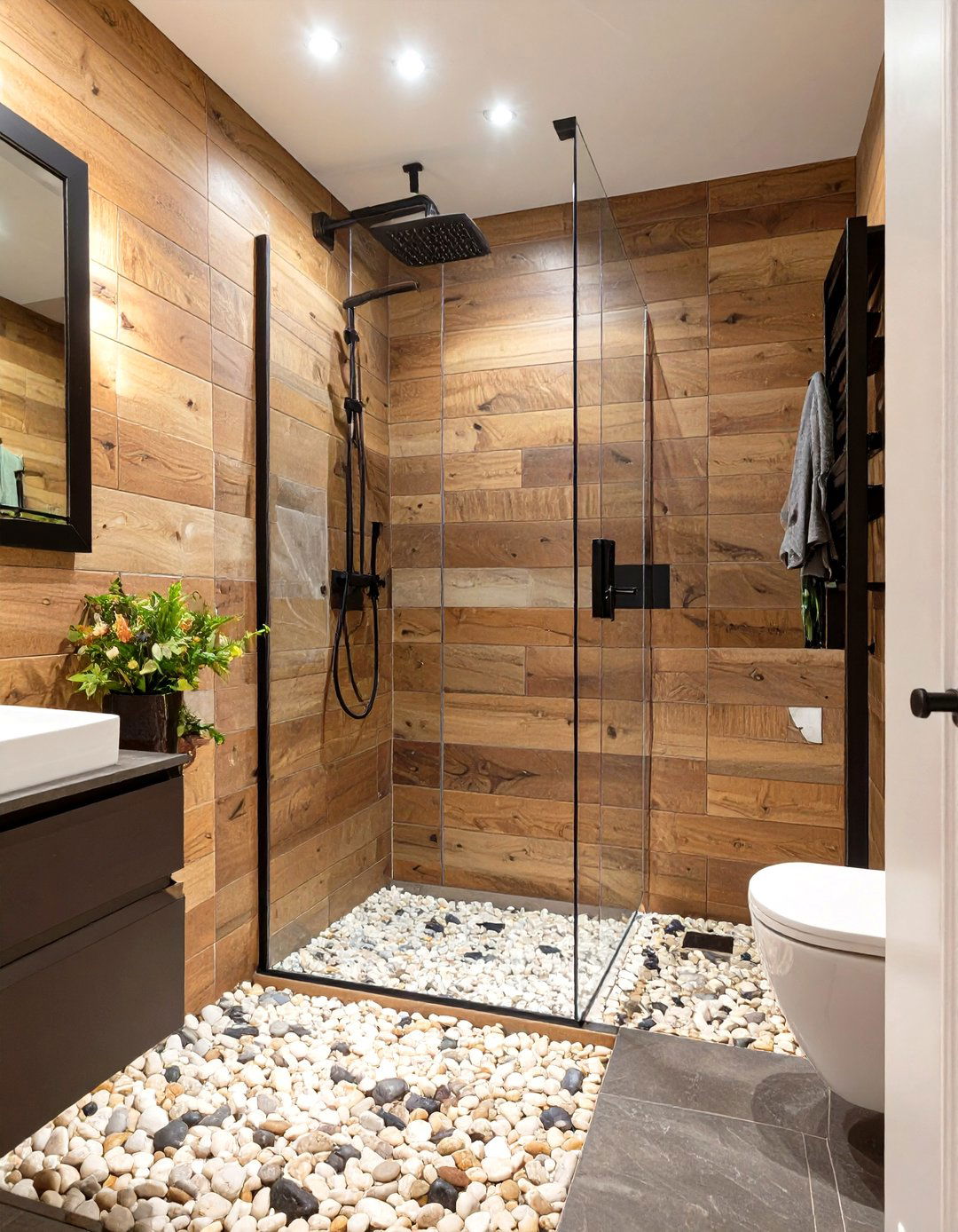 Wood Look Tile Walk In Shower - 30 master bathroom walk in shower tile ideas
