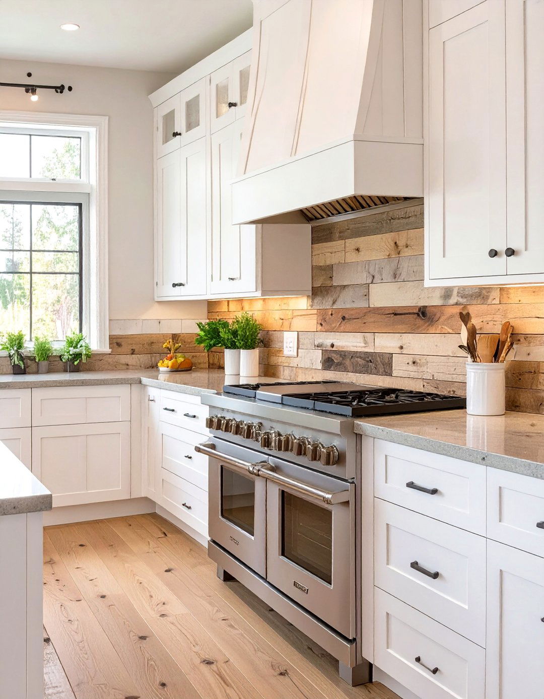 Wood Plank Backsplash - 30 backsplash behind stove ideas