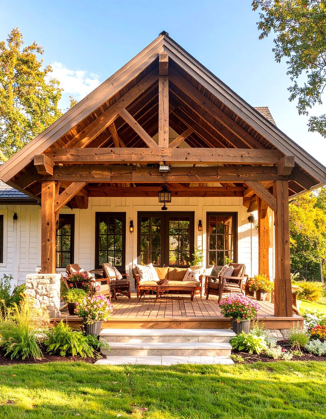 30 Classic Wood Front Porch Ideas for Home Curb Appeal - We Love Home Blog