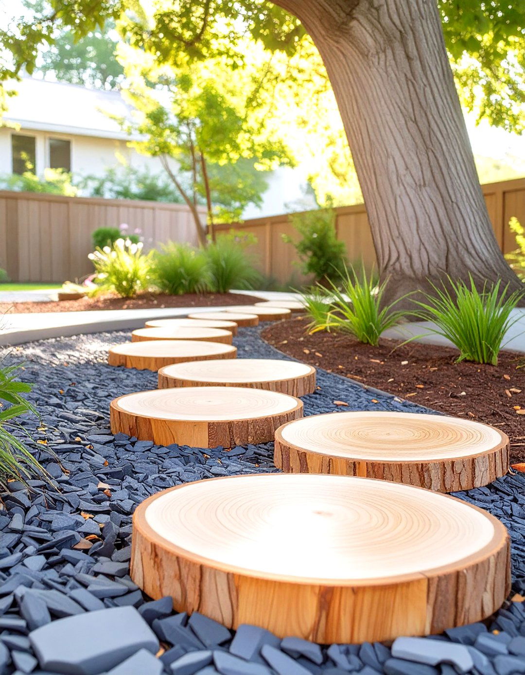 Wood Slice Paver Patio - 30 small cheap patio paver ideas