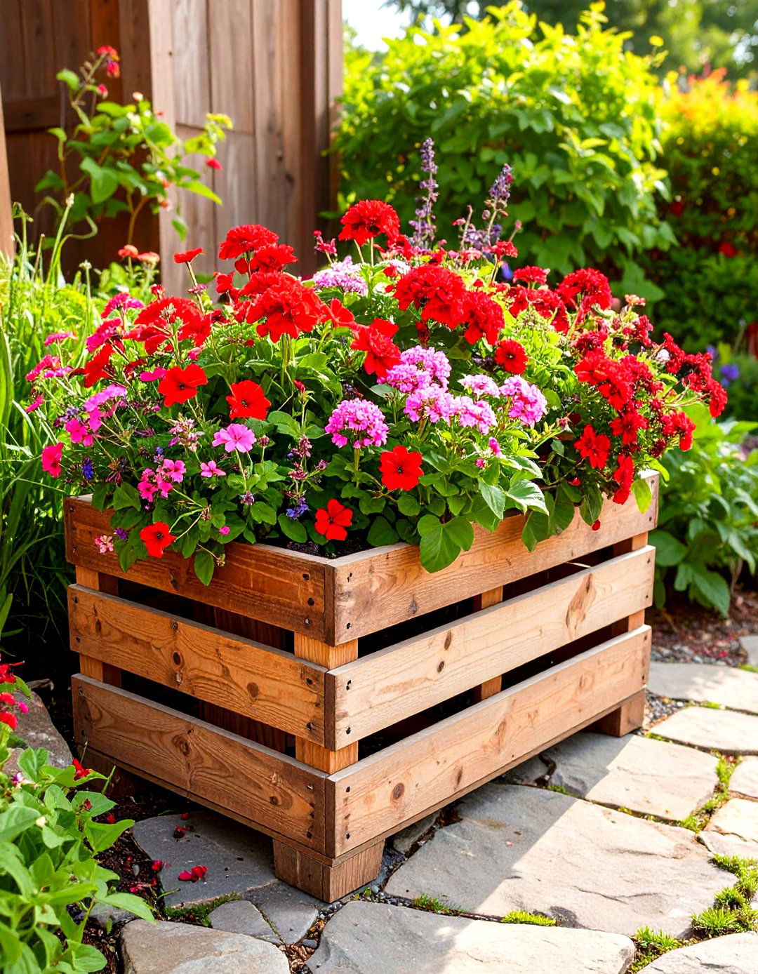 Wooden Crate Patio Planter - 30 patio planter ideas