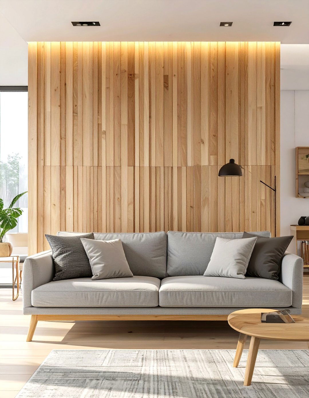 Wooden Wall Panels - 30 scandinavian design living room ideas
