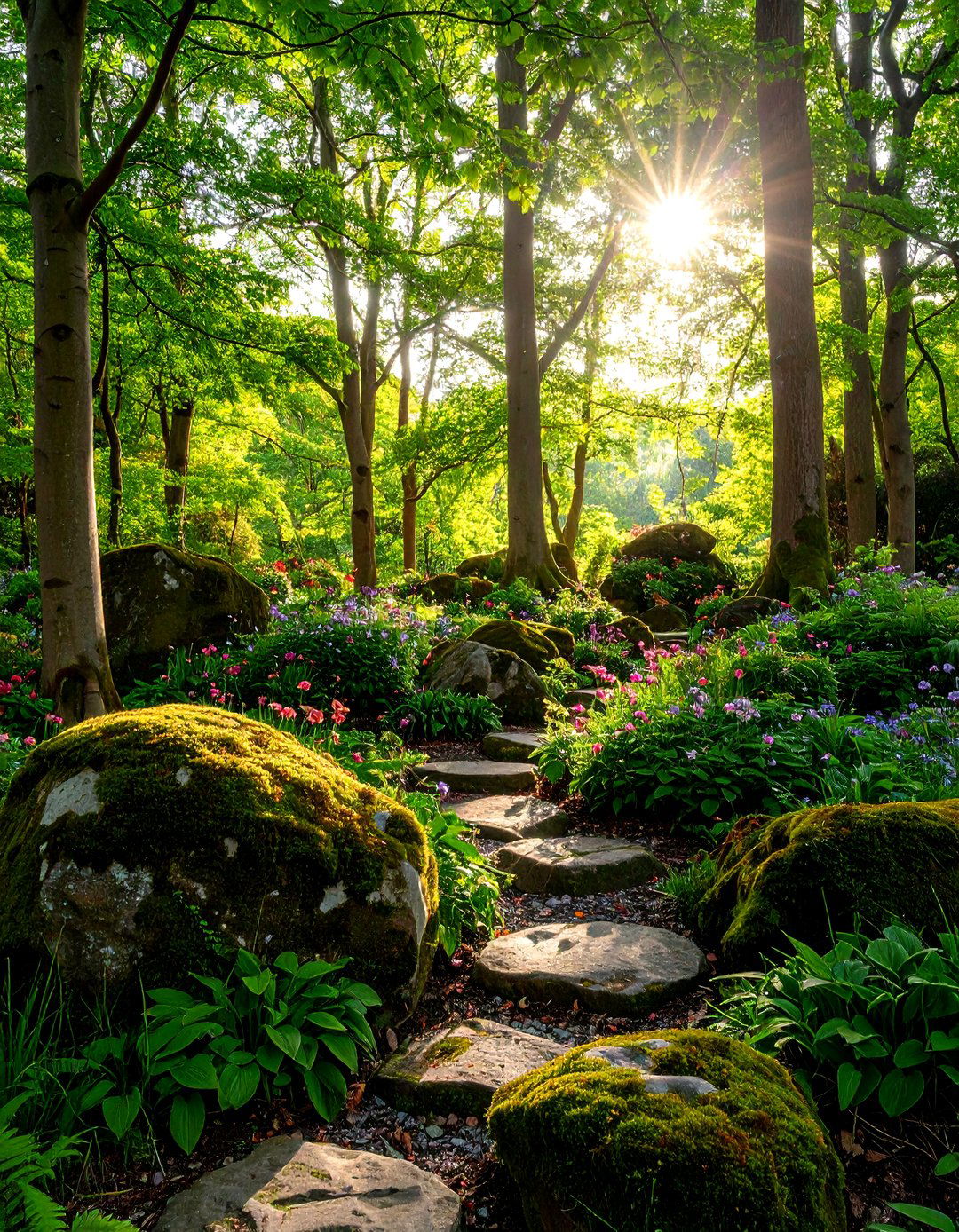 Woodland Rock Garden - 30 rock garden designs