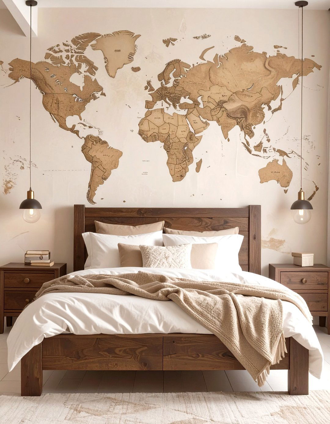 World Map Mural Wallpaper - 30 wallpaper ideas for bedroom