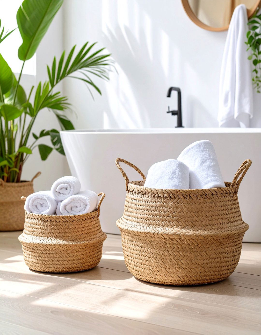 Woven Basket Collection - 30 bathroom towel storage ideas