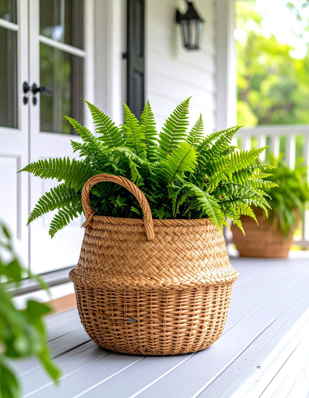 Woven Basket Outdoor Planter - 30 outdoor planter ideas