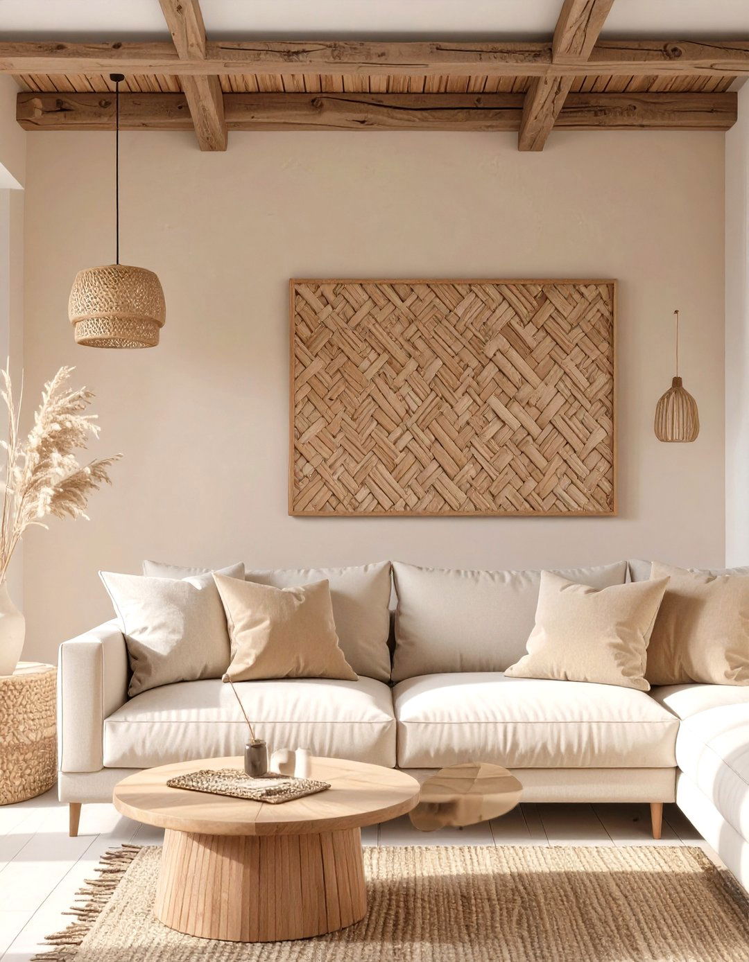 Woven Basket Weave Design - 30 broom wall paint ideas