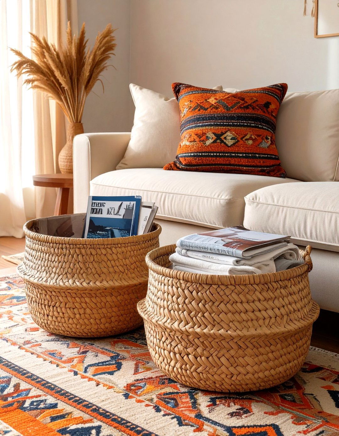 Woven Baskets for Storage and Decor - 30 southwestern interior design ideas
